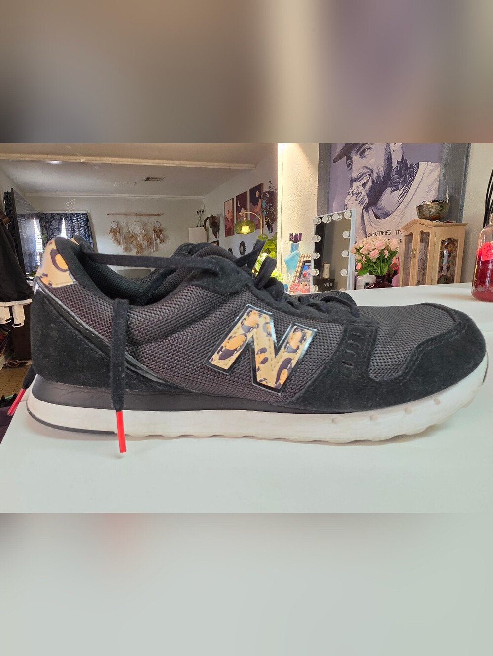 New Balance WL311FR2 Black Leopard Print Sneakers Women's Size 10 Retro Running